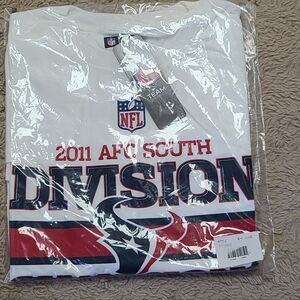 New Reebok AFC Champions NFL Houstan Texans Red, Team Tee Size XL